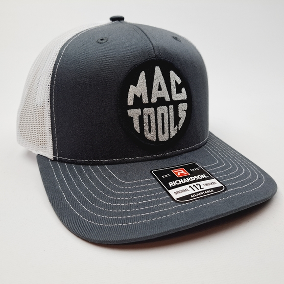 MAC Tools Richardson 112 Trucker Embroidered Patch Mesh Snapback Cap Hat Gray - Picture 3 of 4